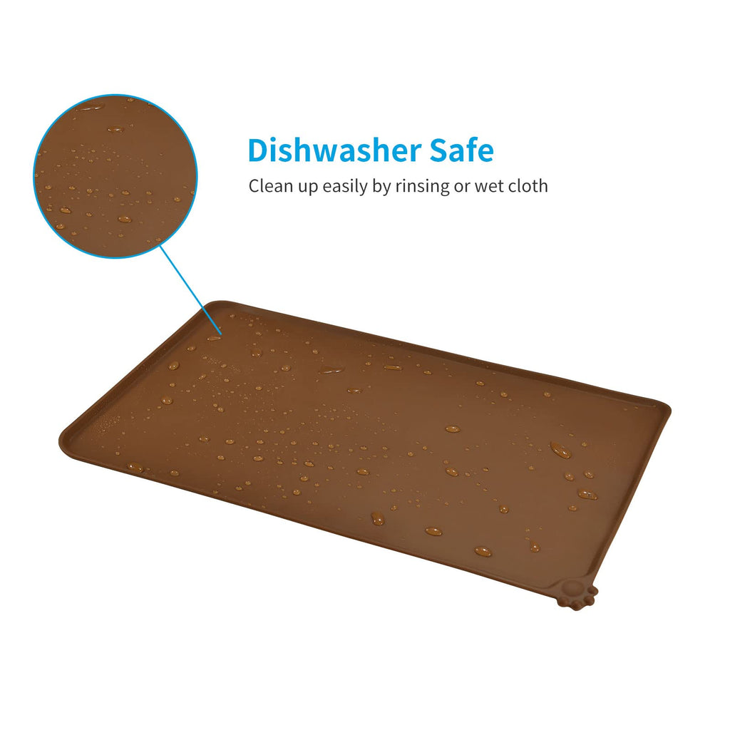 AUDWUD Waterproof Silicone Pet Feeding Mats,Anti Slip Dog Food Bowl Pad