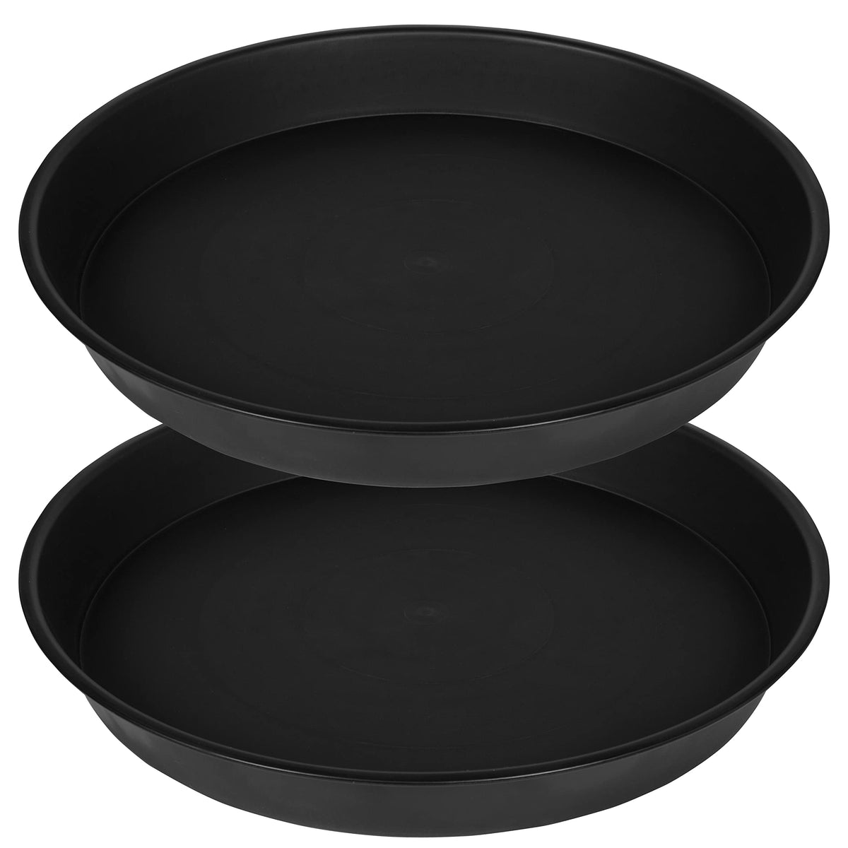 Bleuhome 2 Pack of 20 21 inch Plant Saucer Round, Deep Plant Saucers for Pots, Heavy Duty Plastic Plant Drip Tray for Indoors Outdoor, Bird Bath Bowls, Plant Trays for Planter 19-22" (21 inch, Beige)