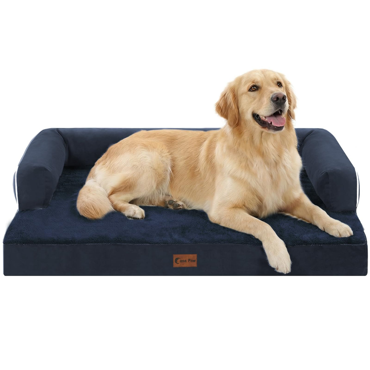 Casa Paw Orthopedic Washable Dog Bed for Extra Large Dogs, 45x35in, Grey