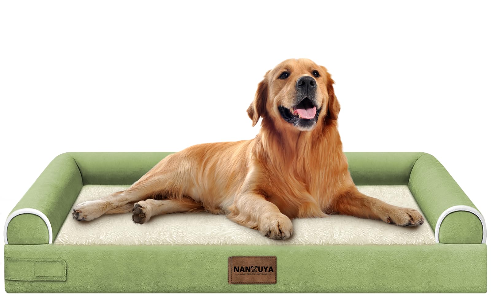 NANUYA Orthopedic Dog Bed for X-Large Dogs, 40 x 32 Inch, Grass Green