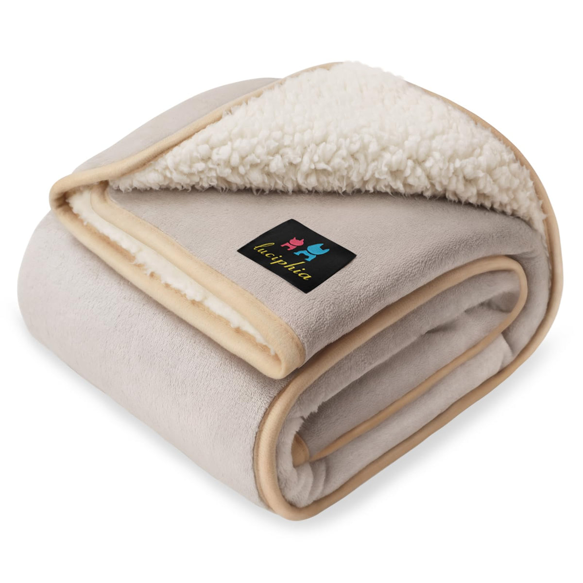 Luciphia Waterproof Blanket for Large Dog, Reversible Sherpa Couch Cover
