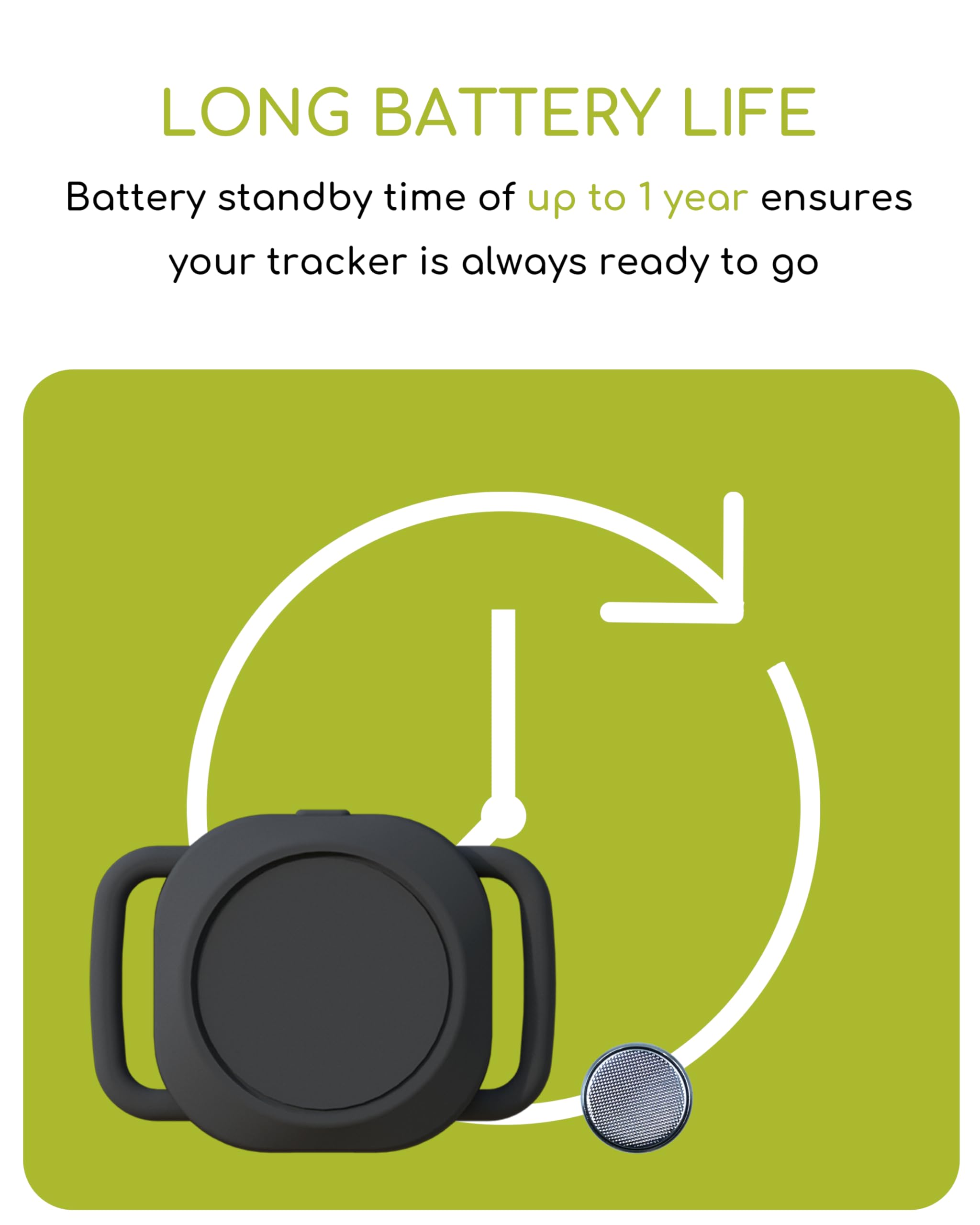 TRESBUNNY Dog Tracker, Smart Dog Collar with Real-time Pet Location, Cat Tracker Collar (iOS Only), No Monthly Fee & Long Battery Life, Works with Find My, Ideal for Dog/Cat