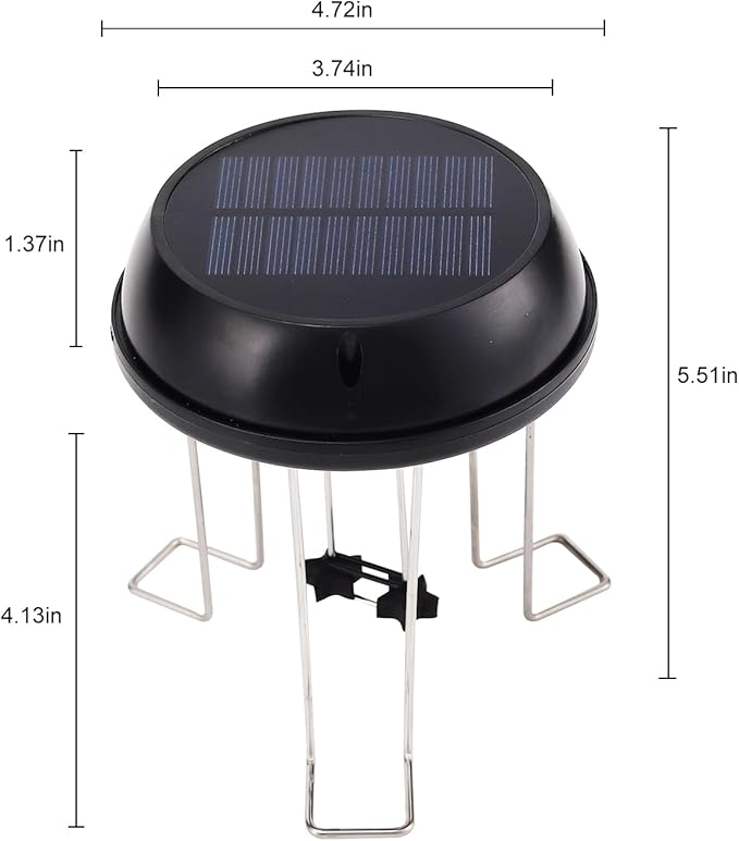 Solaceura Bird Bath Solar Swing Device