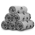 Comsmart Dog Blankets for Small Dogs, 6 Pack Puppy Blanket Cute Paw Print Pet Blanket for Dog, Puppy, Cat, Kitten, 24x28 inches, Grey