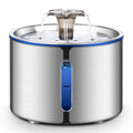 BOORCA Cat Water Fountain, 84oz/2.5L Stainless Steel Pet Water Fountain for Cats, Dogs and Multiple Pets, Automatic Dog Water Dispenser with Water Level Window, Ultra-Quiet Pump
