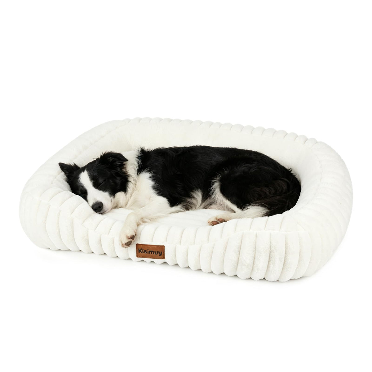 KISIMUY Orthopedic Dog Bed, Memory Foam Bolster Bed for Small Dogs