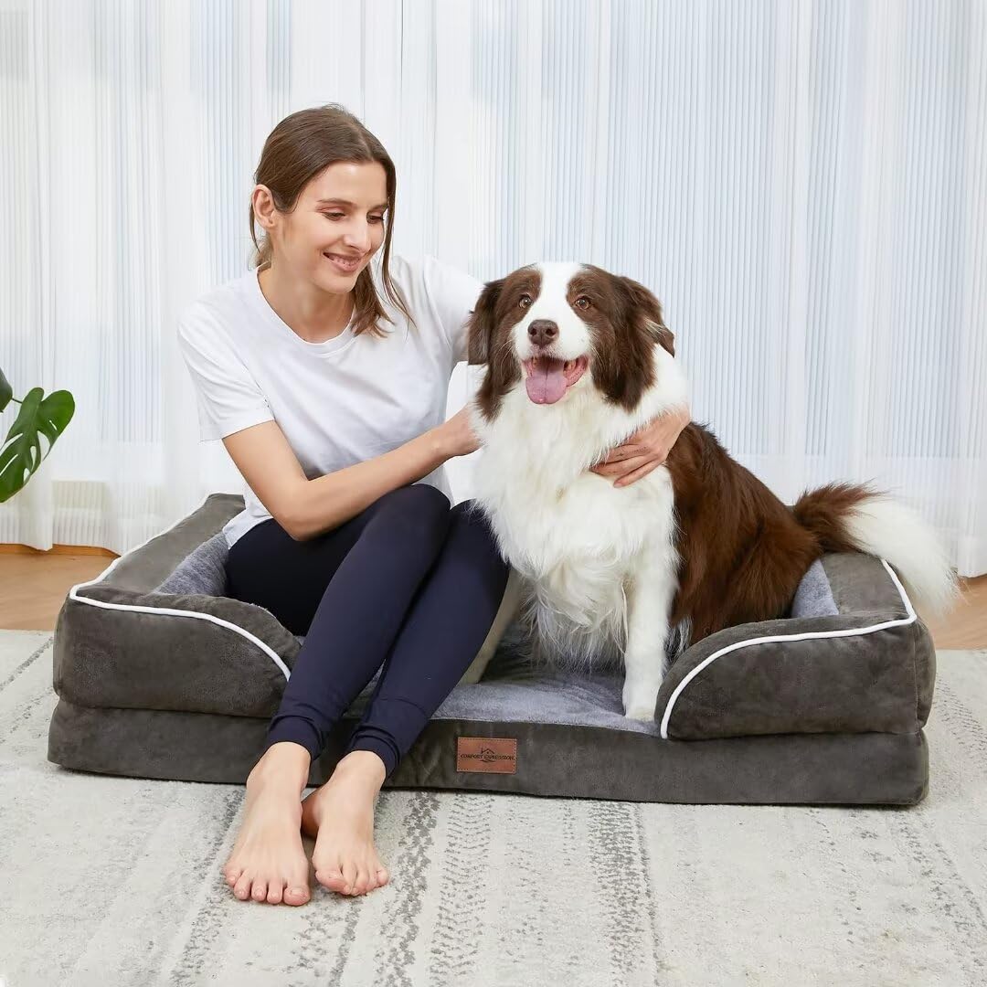 Comfort Expression Waterproof Orthopedic Dog Bed for Extra Large Dogs