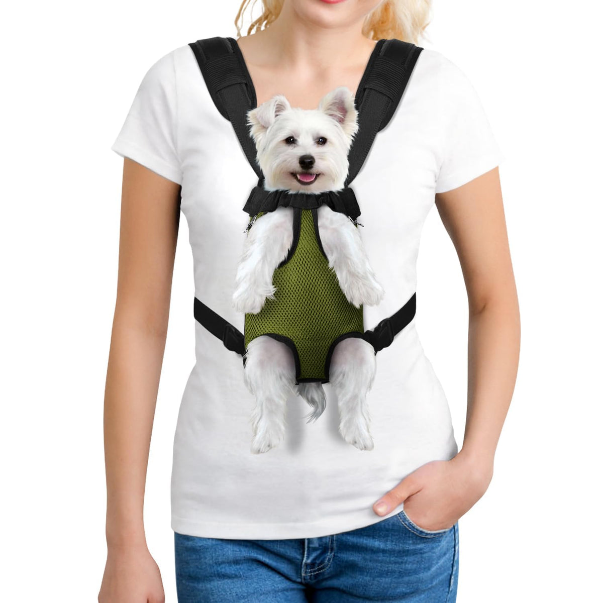 YUDODO Pet Dog Carrier Backpack Adjustable Front Carrier for Small Dog Cat