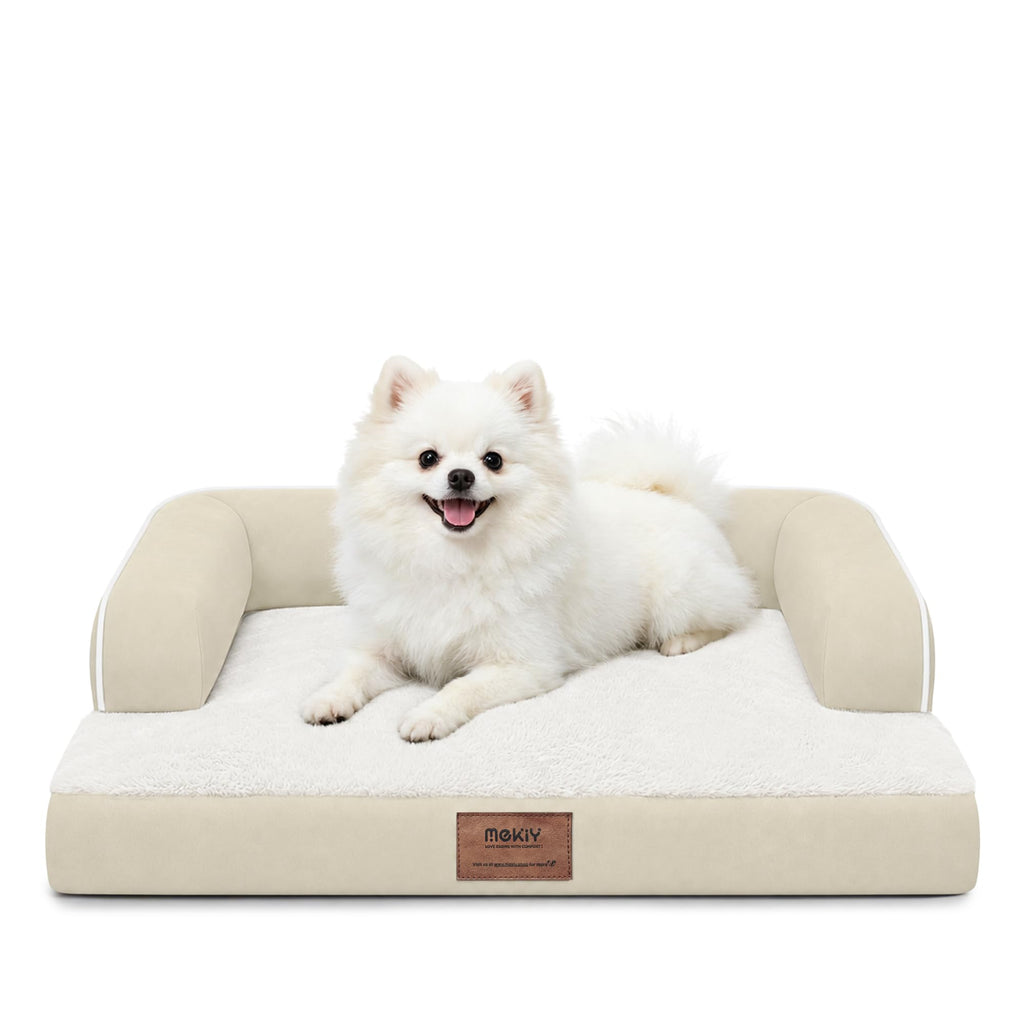 MEKIY Orthopedic Waterproof Dog Bed with Bolster for Extra Large Size Dogs