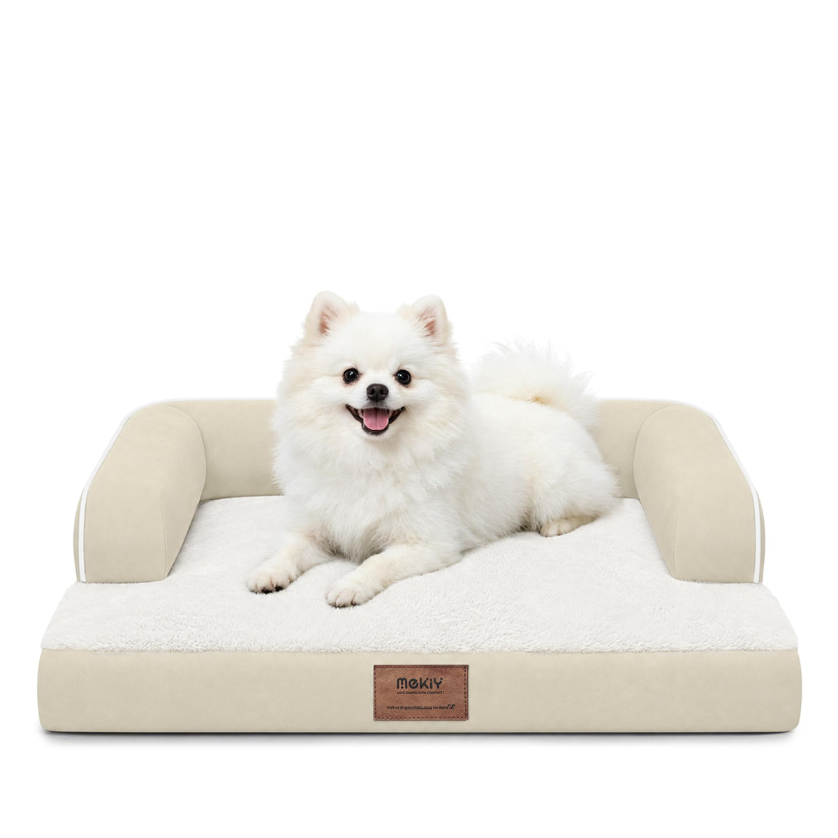 MEKIY Orthopedic Waterproof Dog Bed with Bolster for Extra Large Size Dogs