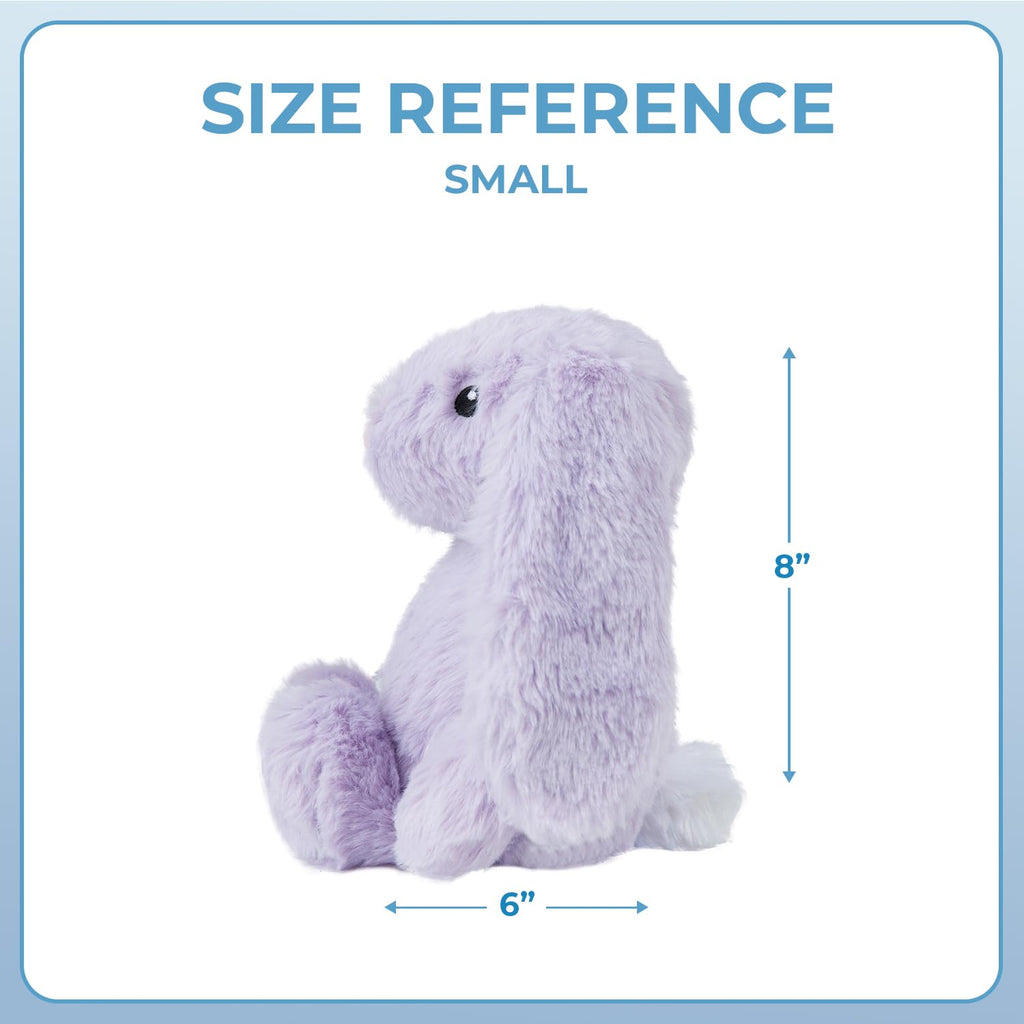 Best Pet Supplies Squeaky Dog Toys with Soft Durable Fabric for Small, Medium and Large Pets Interactive Toy for Indoor Play, Supports Active Biting and Play - Bunny (Purple), Small