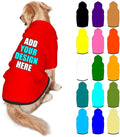 Personalized Dog Hoodie Customized with Name Photo Pet Warm Sweater Hoodie for Medium Large Dogs & Cat Puppy, Red, XXL