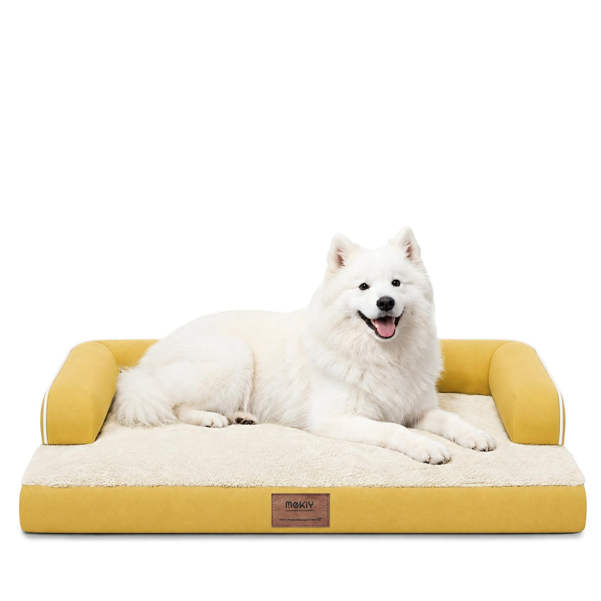 MEKIY Orthopedic Waterproof Dog Bed with Bolster for Extra Large Size Dogs