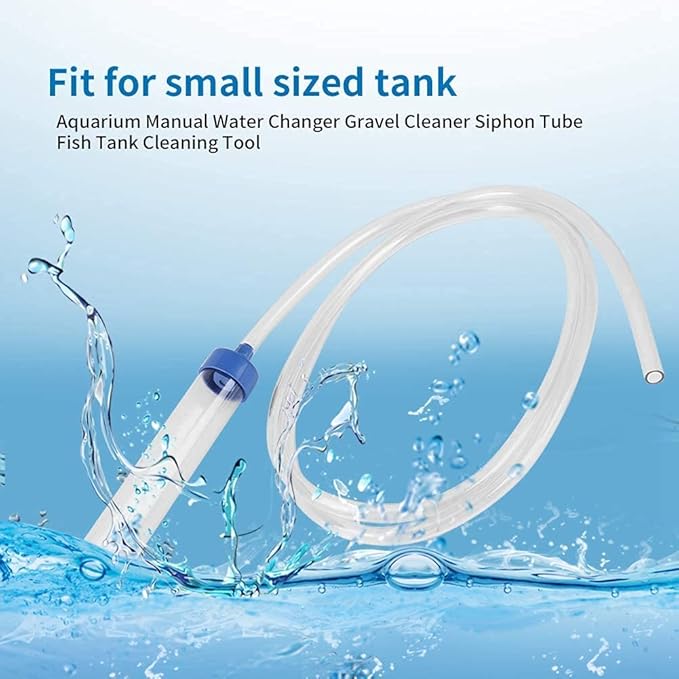 Umisun Manual Water Changer Gravel Cleaner Water Filter Syphon Tube Fluids Transfer Tool PVC Sand Vacuum Pump Fish Tank Tool (Small(Fit for: About 30L Small Fish Tank))