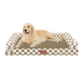 NANUYA Orthopedic Dog Bed for Large Dogs, 36 x 27 Inch, Brown Grid