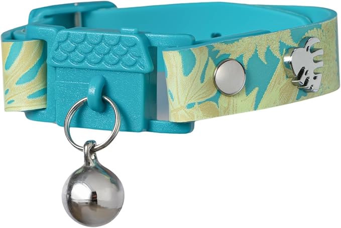 Kittyrama Botanicals Fern Cat Collar. Award Winning. Hypoallergenic, Quick Release Breakaway, Comfy & Soft. Vet Approved. Other Styles Available