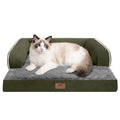 MEKIY Orthopedic Dog Sofa Bed with Bolster for Small Dogs Cats