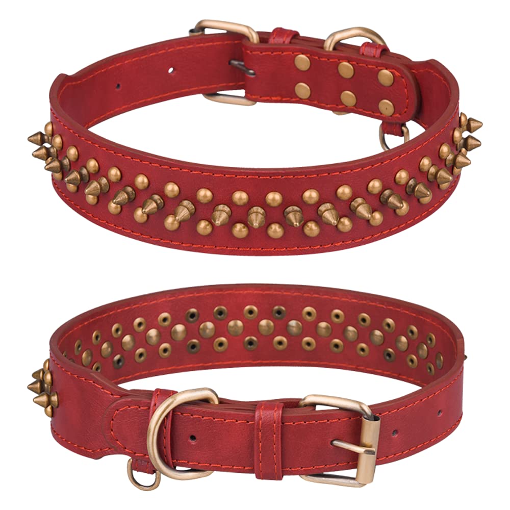 haoyueer Spiked Dog Collar Soft Pu Leather Mushrooms Rivet Spike Studded Puppy Adjustable Pet Collars for Small Breeds (XS, Yellow)