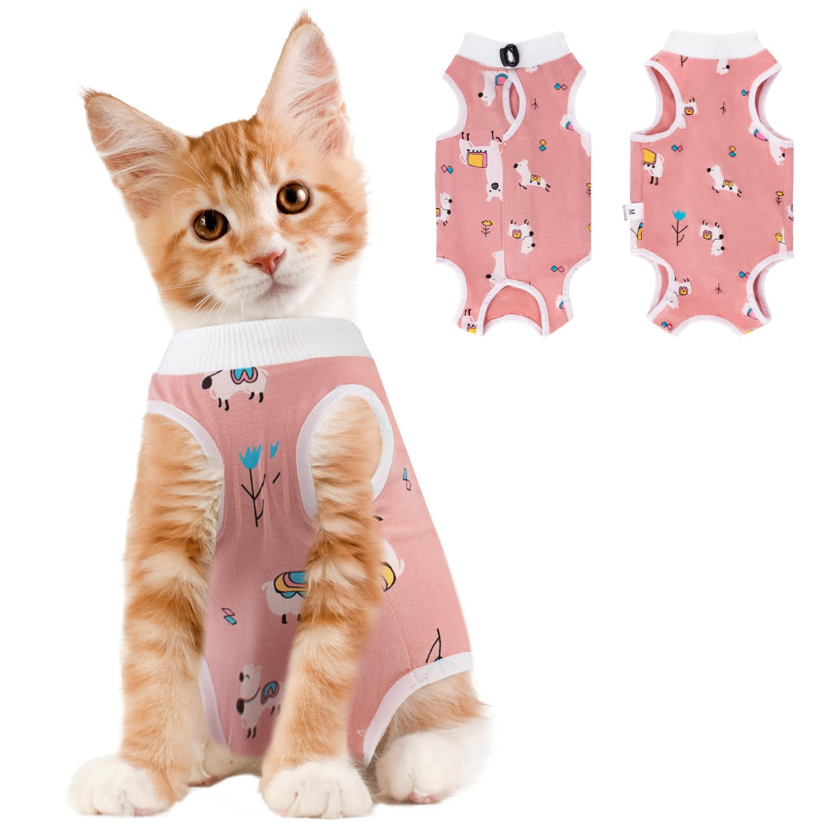 Coppthinktu Cat Recovery Suit Female Cat Onesie After Surgery Anti Licking