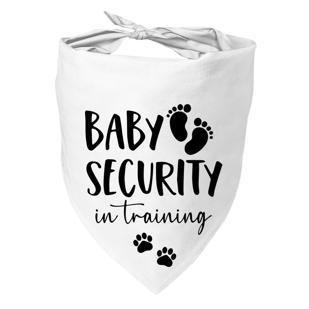 Baby Security Dog Bandana - Pregnancy Reveal Accessory for Dogs (Black)
