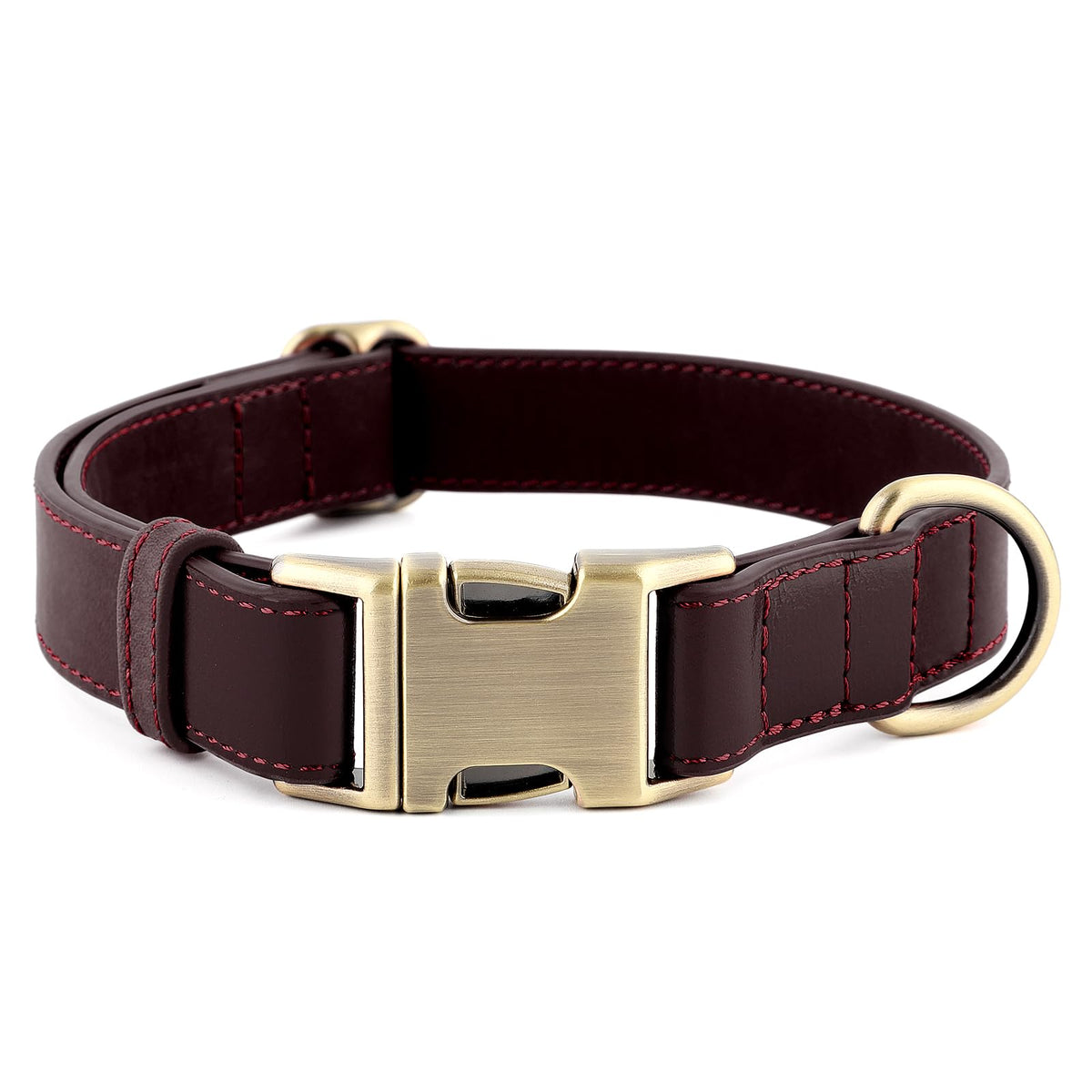 Plutus Pet Genuine Leather Dog Collar, Adjustable and Skin-Friendly