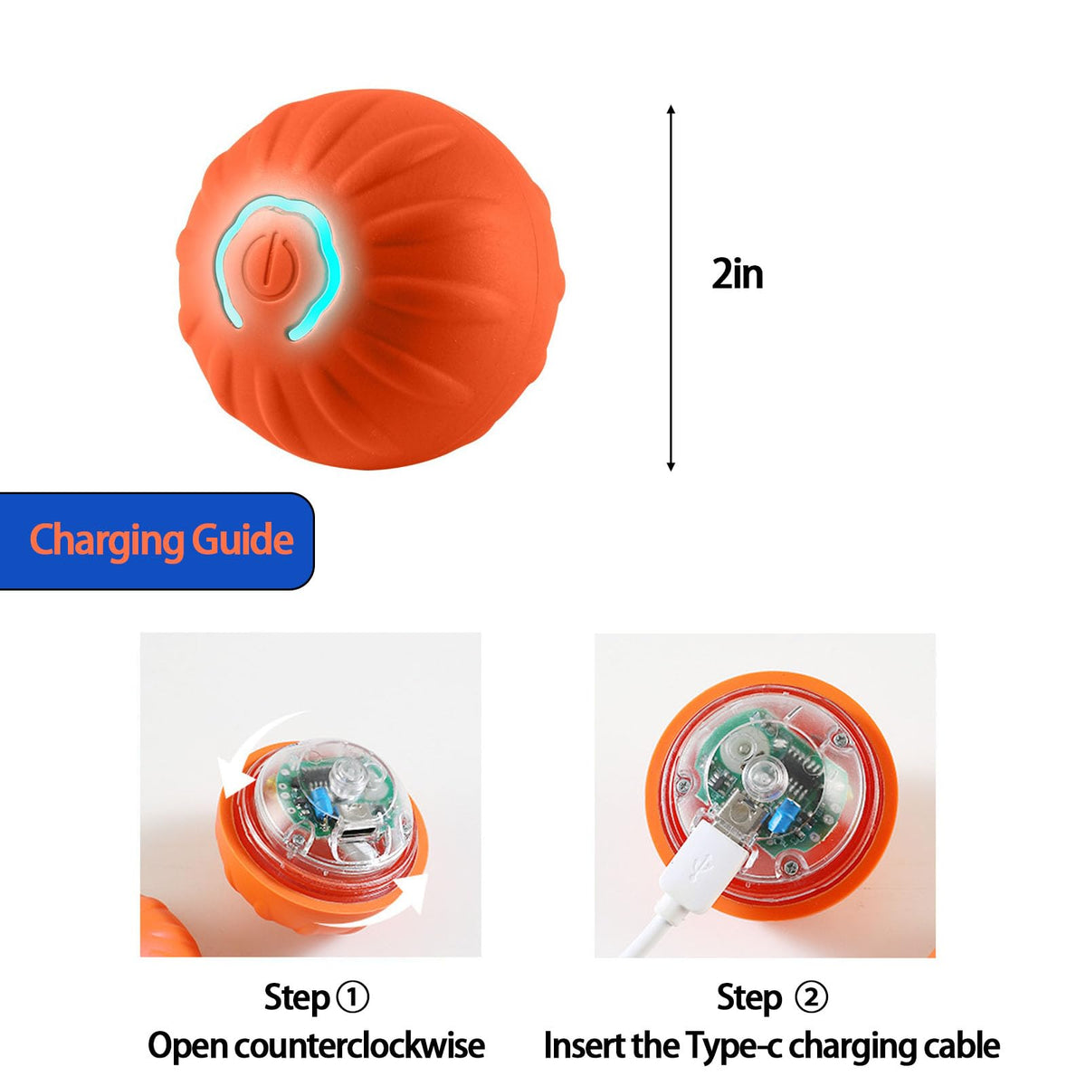Trumoon Automatic Bouncing Ball Toy for Small and Medium Dog, Motion Moving Ball for Dog, Durable Motion Activated Automatic Rolling Pet Toys(Blue)