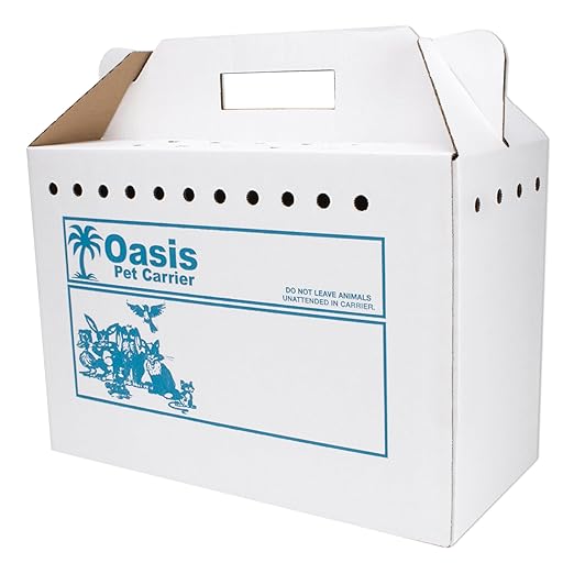 Disposable Cardboard Pet Carrier 12/Case | Sturdy Corrugated Cardboard Carrier | 17.5" L x 12.25" H x 8.75" W