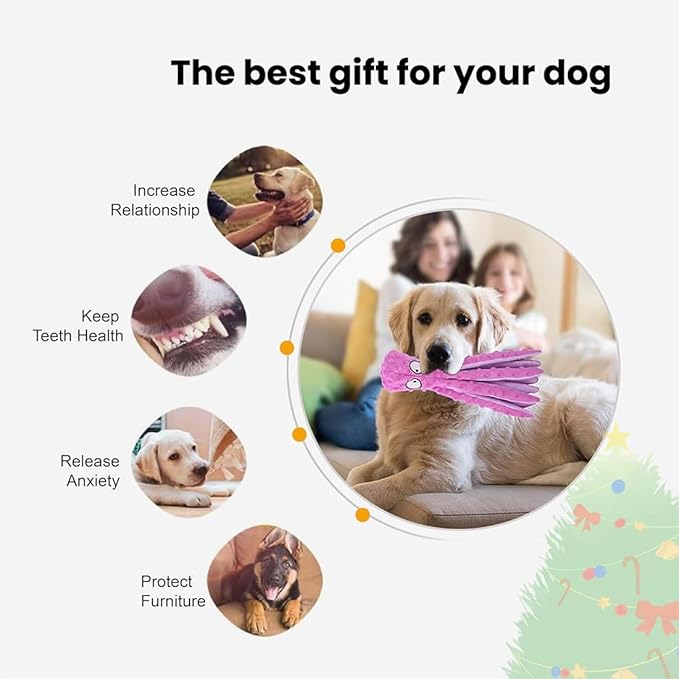 2025 New Upgrade Interactive Chew Pet Toy No Stuffing Bite-Resistant Squeaky Perfect for Puppies, Small and Medium Dogs (2pcs E)