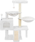 ROYPET 3-Tier Grey Cat Tree Tower with Hammocks (Beige, 39.4'')