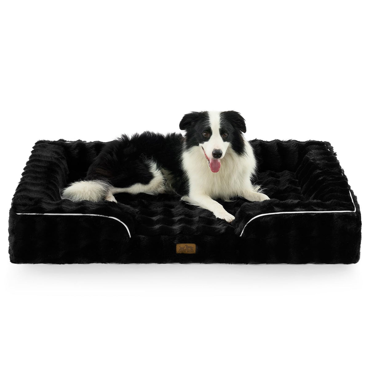 COZY KISS Warm Orthopedic Extra Large Dog Bed, XL 44x32 inch, Beige