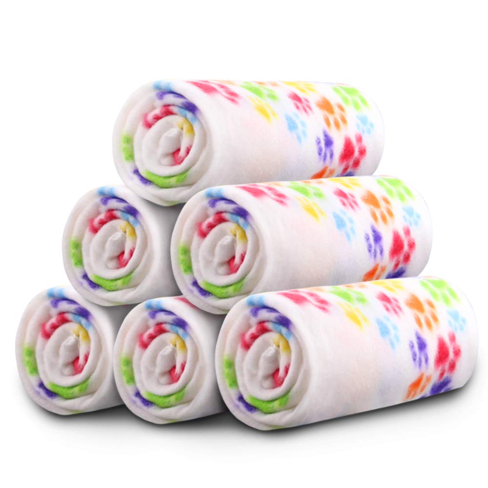 Comsmart Dog Blankets, 6 Pack Fleece Pet Blankets, 39x35 inches