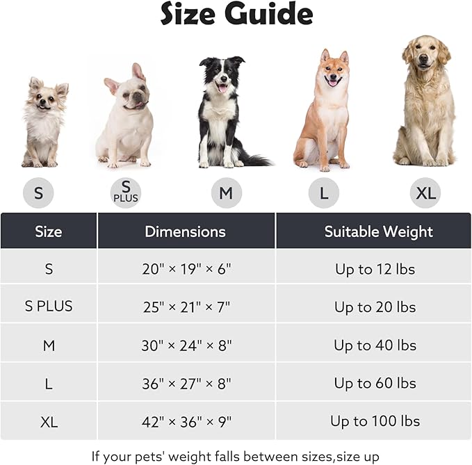 JOEJOY XL Dog Beds Large Sized Dog, Washable Orthopedic Premium Soft Corduroy Fleece Pet Bed with Removable Zipper Cover, Cute Calming Puppy Bed with Non Skid Bottom