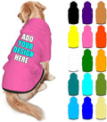 Custom Dog Hoodie Personalized Photo Text Logo Name Dog Clothes, Soft & Warm for Puppy Sweatshirt Hooded for Small Medium Large Dogs Girl/Boy Cats/Kitten, HotPink, S