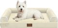 NANUYA Orthopedic Dog Bed for Medium Dogs, 28 x 19 Inch, Beige