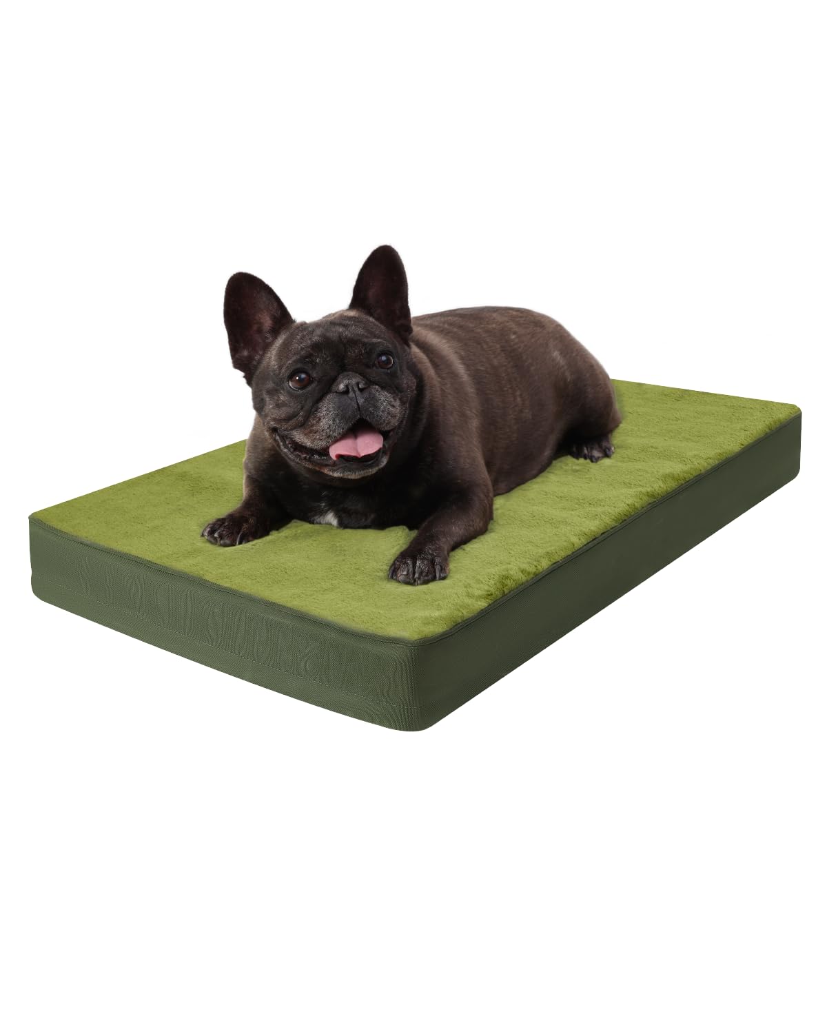 KSIIA Orthopedic Dog Bed for Large Dogs with Waterproof Lining, Khaki,35x22