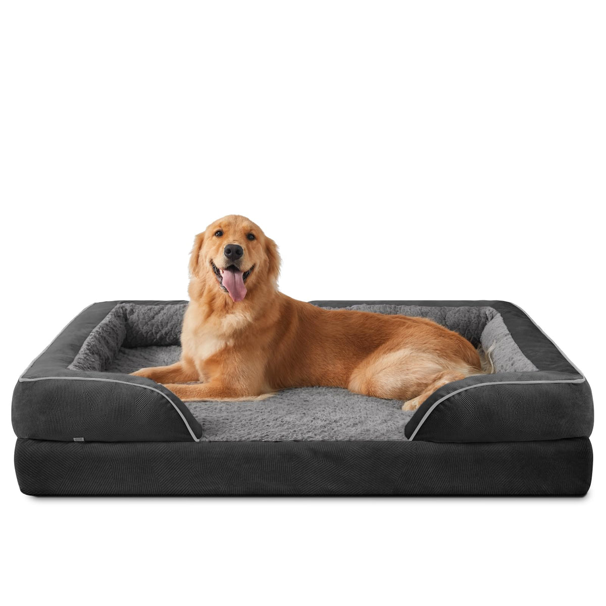 INVENHO Orthopedic Medium Dog Dogs, Egg-Crate Foam Dog Couch with Washable Removable Cover, Waterproof Lining and Nonskid Bottom