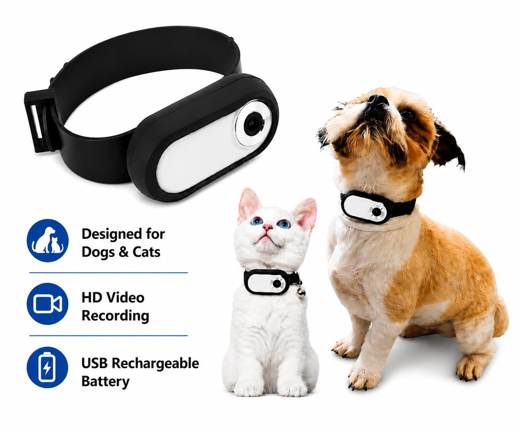 TOYDYLAN Dog & Cat Collar Camera for Small Dogs & Cats