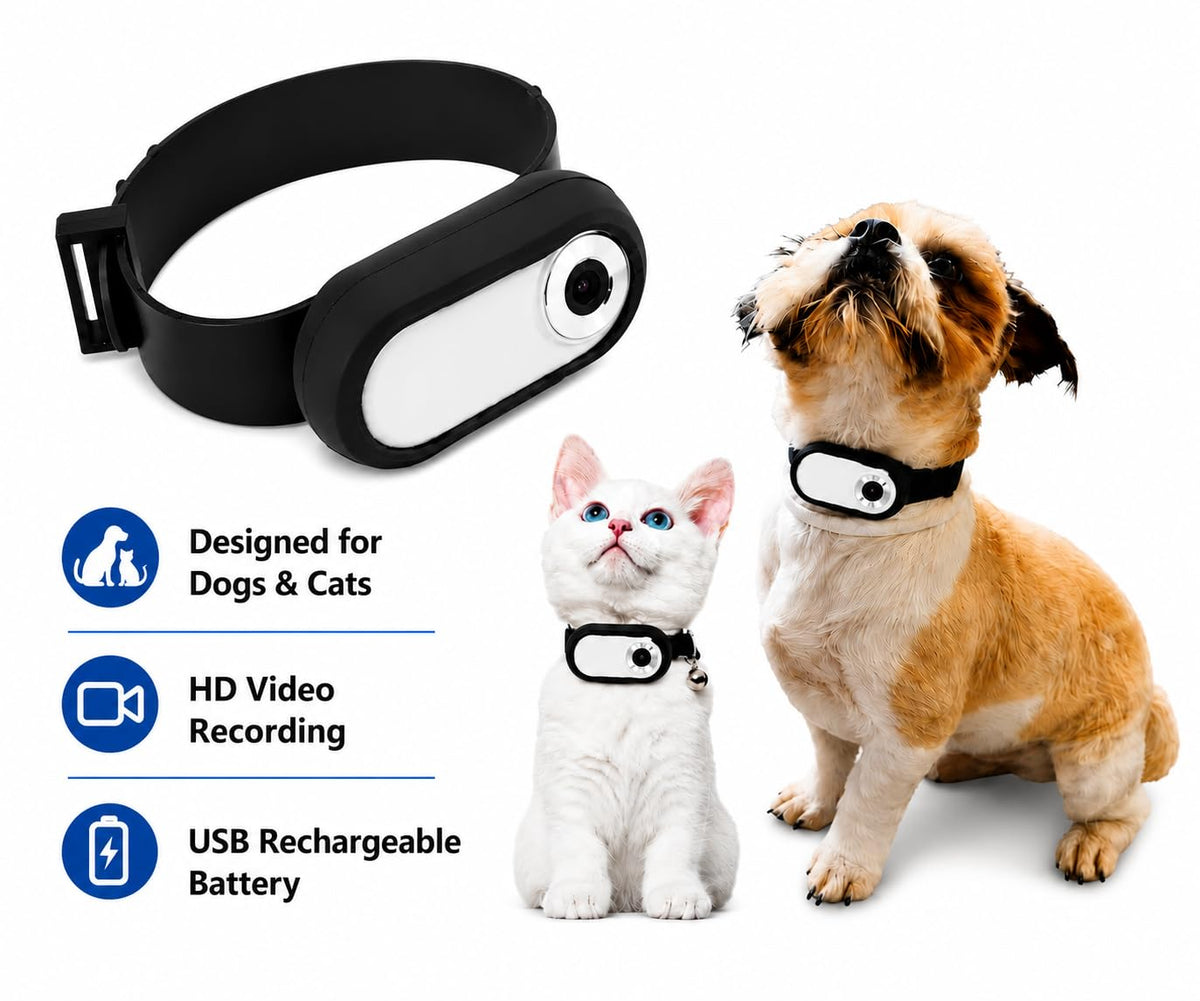 TOYDYLAN Dog & Cat Collar Camera for Small Dogs & Cats