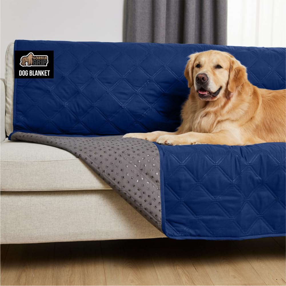 GORILLA GRIP® Waterproof Dog Blanket, Couch Cover for Dogs 82x102 Chocolate
