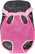 Leconpet Pet Carrier Backpack, Legs Out Adjustable Pet Front Cat Dog Carrier Backpack, Easy-Fit Dog Travel Backpack Carrier for Hiking Camping for Small Medium Puppies Cats (Fuchsia, XL)