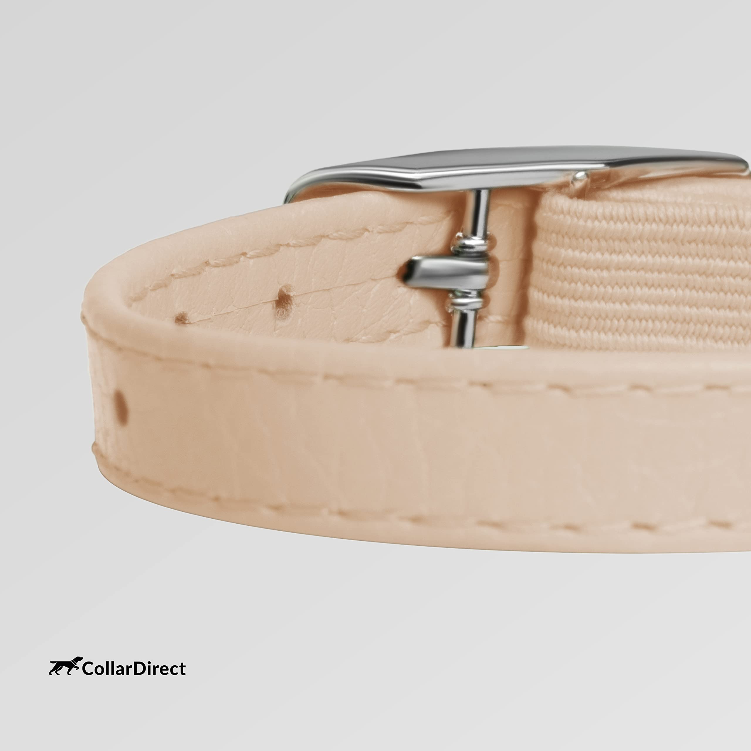 Soft Leather Cat Collar with Safety Elastic Strap