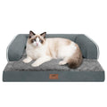 MEKIY Orthopedic Dog Sofa Bed with Bolster for Small Dogs Cats