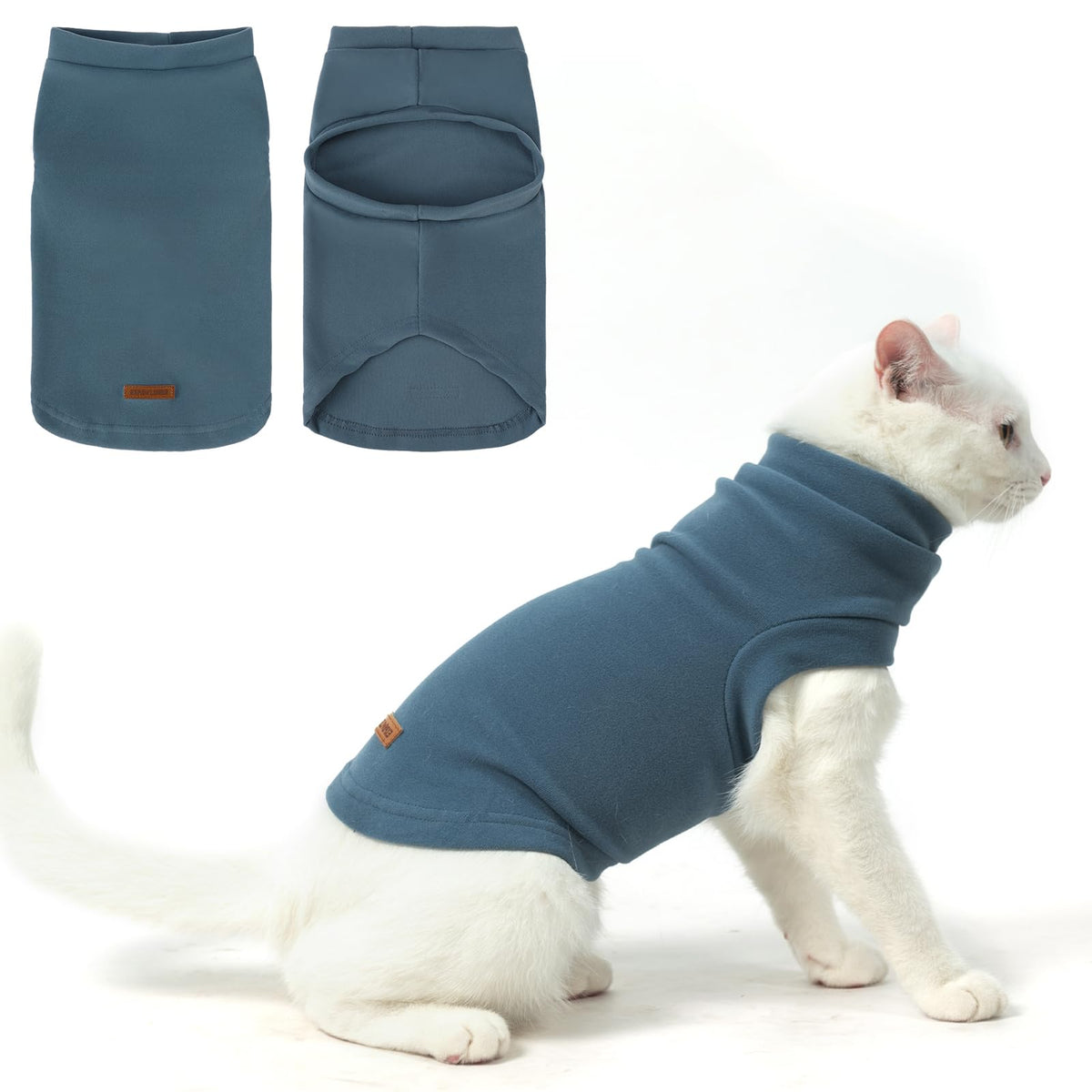 EXPAWLORER Cat Sweater Warm Fleece Pet Clothes for Cats Only