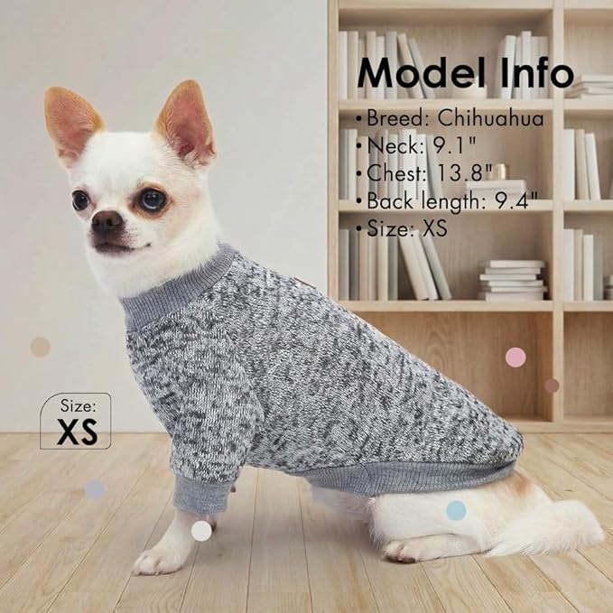 1 Pc Dog Sweaters for Small Dogs Girl Boy Winter Fleece Clothes Warm Soft Dog Sweatshirt Outfit for Dogs Cats Pet Apparel
