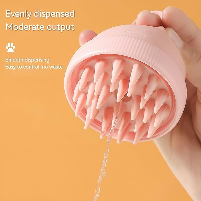 Silicone Cat Bath Brush, Pink