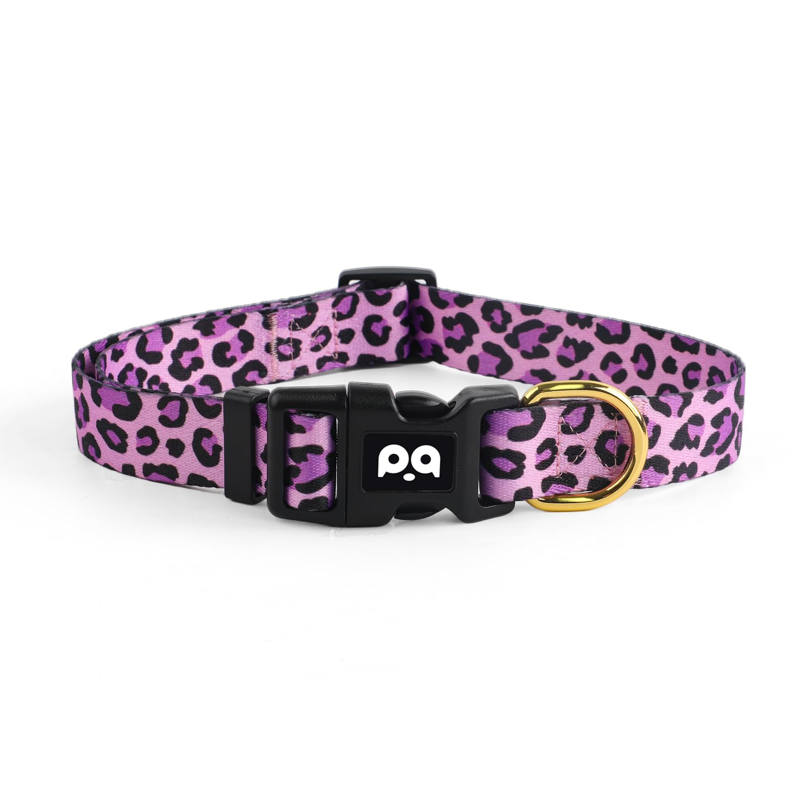 QQPETS Adjustable Soft Dog Collar: Print Flower Pink Multicolor Cute Patterns for XS Small Medium Large Pet Girl Boy Puppy Walking Running Training