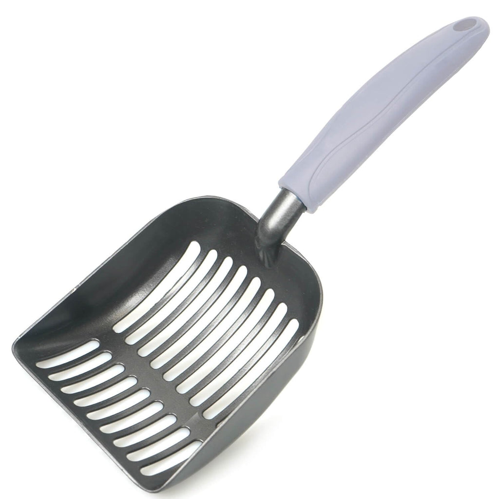 Frxat Cat Litter Scoop, Kitty Metal Scooper, Aluminum Alloy Sifter, Kitten Pooper Lifter, Deep Shovel, Long Handle, Poop Sifting, Durable, Heavy Duty, for Litter Box