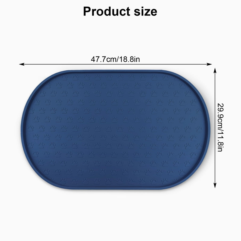 KPWACD Dog Food Mat Anti-Slip Bowl Mats, High-Lips Waterproof Pet Placemat