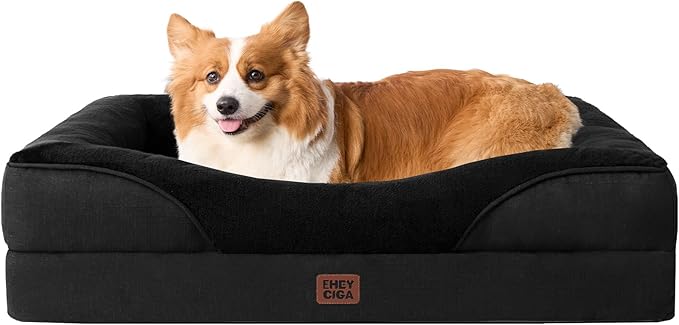 EHEYCIGA Orthopedic XL Dog Bed for Large Dog, Memory Foam Dog Couch