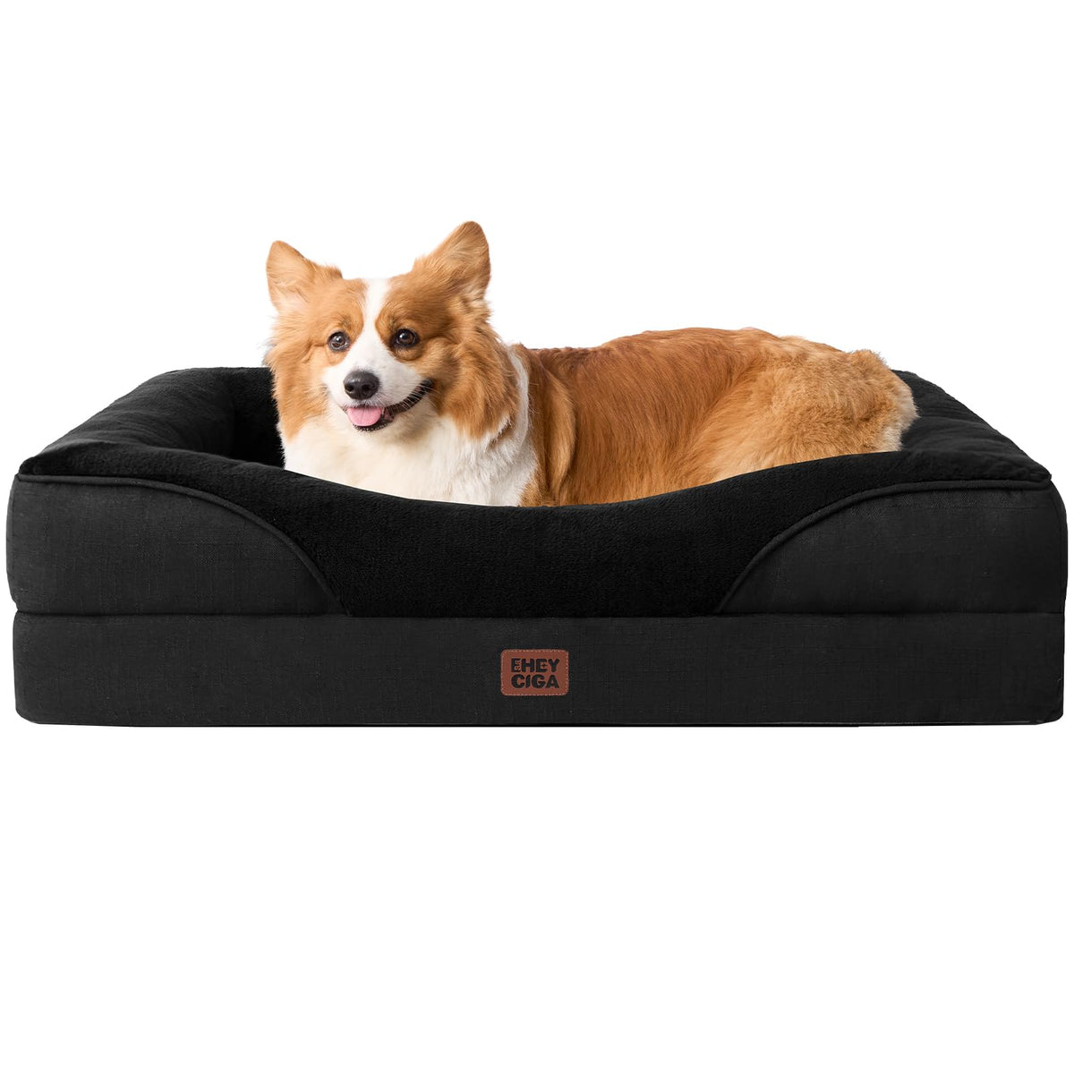 EHEYCIGA Orthopedic XL Dog Bed for Large Dog, Memory Foam Dog Couch, Beige